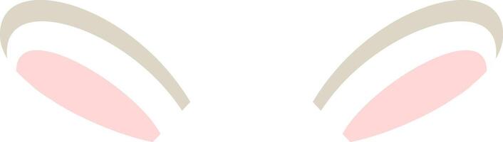 Adorable bunny ears peeking over a white background, creating a charming and festive image perfect for Easter, spring celebrations, or any project needing a touch of cuteness vector