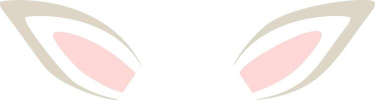 Charming illustration featuring two adorable bunny ears, ideal for enhancing Easter and spring celebrations, set against a clean white background for a delightful touch vector