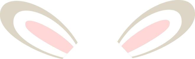 Pink and gray bunny ears symbolize the joy and celebration of Easter and springtime, bringing a touch of whimsy and fun to festive occasions vector