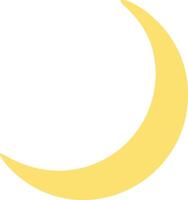 Yellow crescent moon illuminating the night sky, casting a soft glow and creating a serene, magical atmosphere filled with dreams and mystery under the stars vector