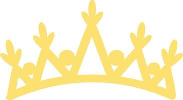 Elegant yellow crown featuring triangular shapes and circular decorations, embodying royalty, power, and authority for various design projects in monarchy and celebration vector