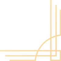 Gold border framing the bottom right corner of a white background, featuring curved and straight lines, creating an elegant and minimalist design vector