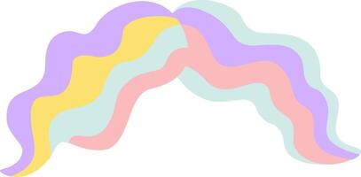 Featuring four pastel colored wavy lines, creating an abstract background with a white copy space, perfect for feminine and girly projects. Ideal for elegant designs and modern aesthetics vector