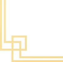 Simple yet sophisticated gold geometric frame creating an elegant corner accent, perfect for adding a touch of luxury and refinement to designs vector