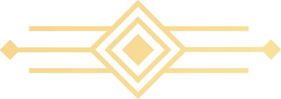 Gold geometric art deco ornament forming horizontal lines and rhombuses is suitable for design projects related to decoration, invitation, celebration, fashion, and elegance vector