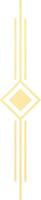 Vertical lines intersect a diamond shape creating a simple yet elegant art deco design in a soft pastel yellow color, perfect for adding a touch of vintage style vector