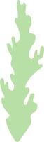 Light green seaweed growing against a white background, representing marine life and underwater plants in a simple yet captivating illustration vector