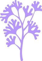 Lavender sprig with stylized leaves creating a delicate silhouette, perfect for adding a touch of nature to designs, invitations, or other creative projects vector