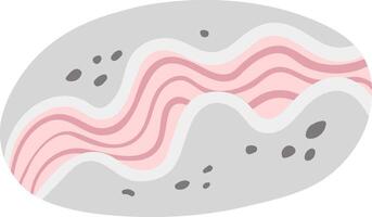 Abstract background with pink and gray wavy lines forming an oval shape with small dark gray dots, ideal for websites, social media, posters, and other marketing materials vector