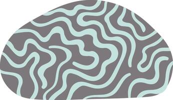 Turquoise lines create a flowing, wavy pattern against a gray background, forming an abstract design that captivates with its organic shapes and modern aesthetic vector