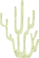 Light green coral growing on the seafloor, creating a peaceful underwater scene against a clean white background, ideal for nature themed projects vector