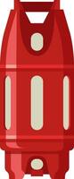 Red diving tank isolated on white background, providing essential oxygen supply for safe and prolonged underwater exploration and recreational activities vector