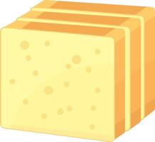 Three slices of soft, fluffy white bread stacked together, showcasing a lightly toasted crust, perfect for creating delicious sandwiches or enjoying as breakfast toast vector