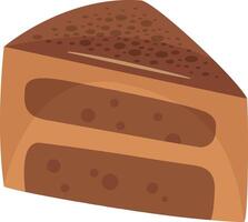 Creamy and rich slice of two layered chocolate cake with chocolate sprinkles topping, perfect for satisfying sweet cravings and celebrating special occasions vector