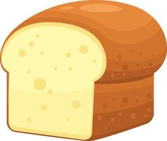 Soft and inviting half loaf of white bread, displaying its golden crust and airy crumb, perfect for breakfast, sandwiches, or a comforting snack vector