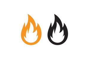 Fire flame icon illustration vector