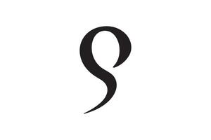 The letter p is shown in black and white vector