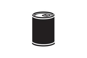 A black and white can of energy drink on a white background vector