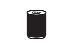 A black and white can of energy drink vector