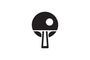 A black and white image of a ping pong paddle vector