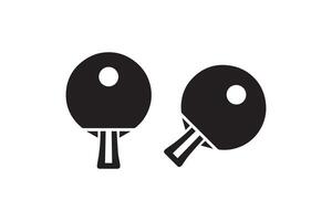 Two ping pong paddles on a white background vector