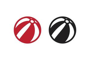 Two black and red balls with a white background vector