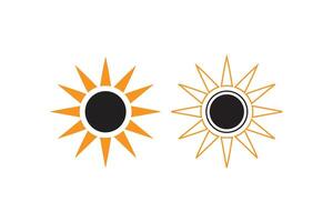 Sun and moon icon set illustration vector