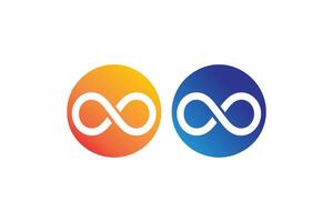 Two logos with an infinity symbol on them vector