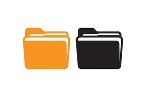 Two folders icon on white background vector