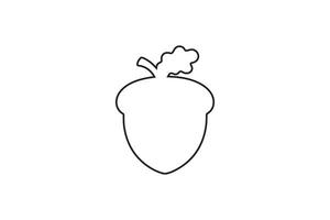 Acorn icon outline illustration vector