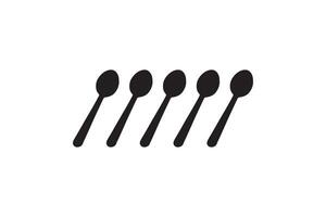 Spoons icon illustration on white background vector