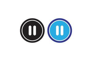 Two blue and black circles with the letter o vector