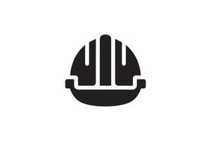 A black and white image of a helmet vector
