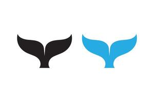 Whale tail logo design template vector