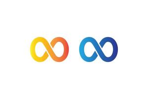 Two colorful logos with an infinity symbol vector