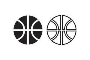 Basketball ball icon set isolated on white background vector