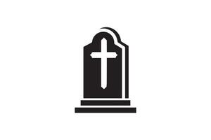Grave stone icon illustration on white background vector