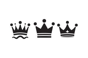 Three crowns on a white background vector