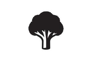 A black and white illustration of a tree vector
