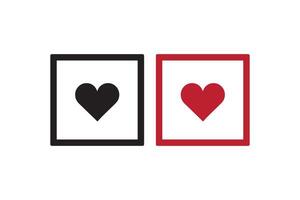 Two playing cards with hearts on them vector