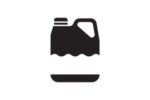 A black and white image of a jug of liquid vector