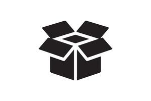 A black and white image of a box with a cross inside vector