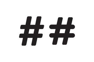 Hashtag symbol icon illustration vector