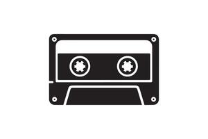 An old cassette player icon on a white background vector