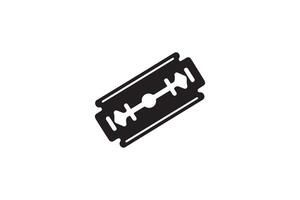 A black and white image of a razor blade vector