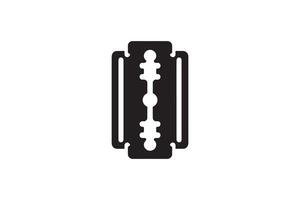 A black and white image of a razor blade vector