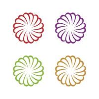 set color flower ornamental logo template Illustration Design. EPS 10. vector