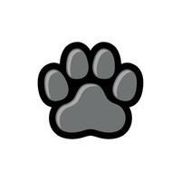 Grey Paw Print Logo Template Illustration Design. EPS 10. vector