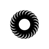 black tractor wheel logo Illustration Design. EPS 10. vector