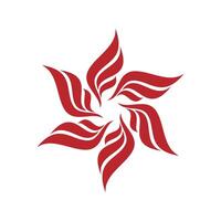 red flower logo template Illustration Design. EPS 10. vector